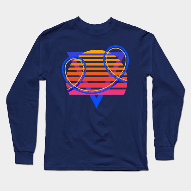 Retro Roller Coaster Long Sleeve T-Shirt by JFells